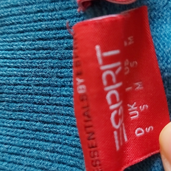 Esprit Teal Blue Green Vneck Sweater - Picture 3 of 7